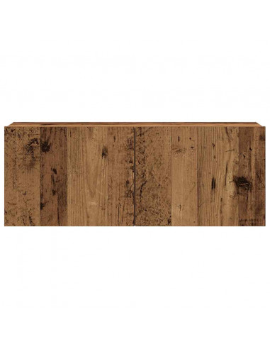 Mobili TV a Parete 8 pz Legno Vecchio Legno Multistrato