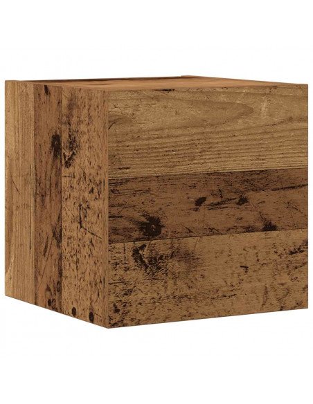 Mobili TV a Parete 8 pz Legno Vecchio Legno Multistrato