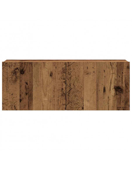 Mobili TV a Parete 4 pz Legno Antico in Legno Multistrato