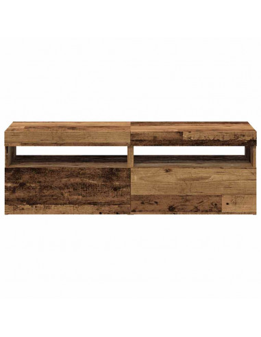 Mobili Porta TV con LED 2 pz Legno Antico in Legno Multistrato
