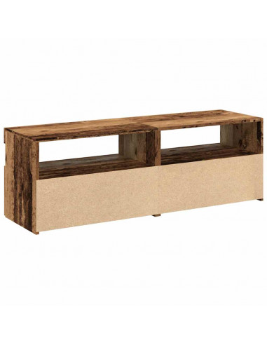 Mobili Porta TV con LED 2 pz Legno Antico in Legno Multistrato