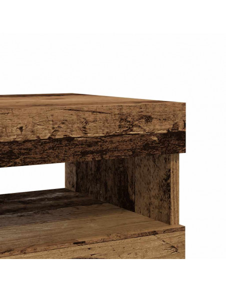 Mobili Porta TV con LED 2 pz Legno Antico in Legno Multistrato