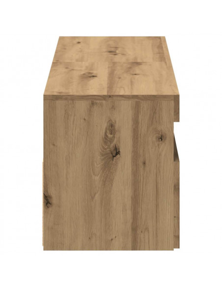 Mobili Porta TV con LED 2 pz Artigianale in Legno Multistrato