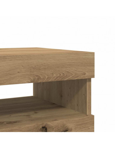 Mobili Porta TV con LED 2 pz Artigianale in Legno Multistrato