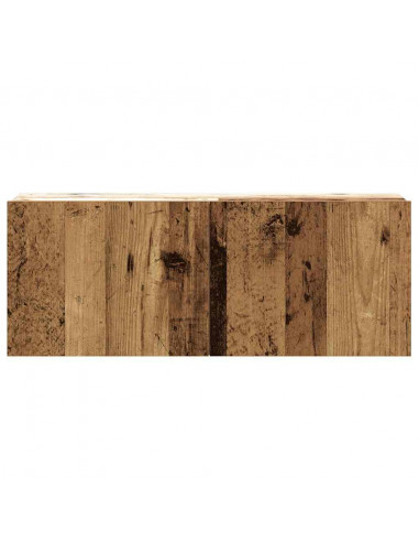 Set Mobile TV 6 pz Montato a Parete Legno Antico in Truciolato