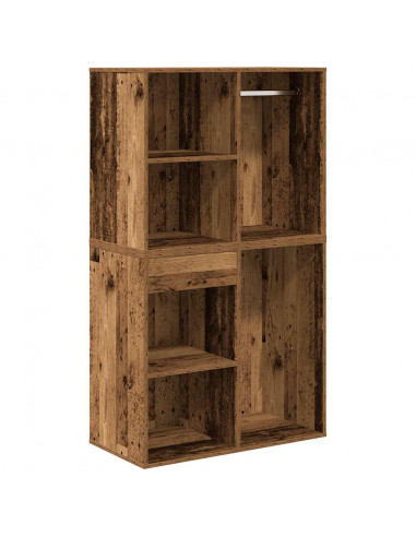 Set Tavolo da Toeletta con LED Legno Antico Legno Multistrato