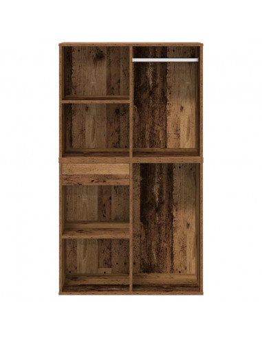 Set Tavolo da Toeletta con LED Legno Antico Legno Multistrato