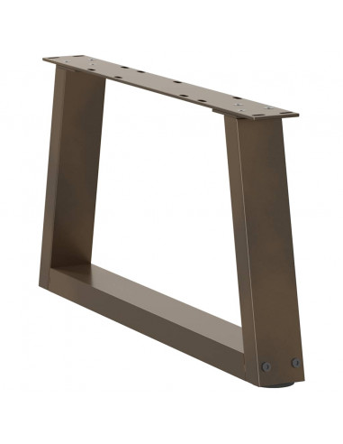 Gambe per Tavolo Pranzo a V 2pz Naturale 50x(30-31,3)cm Acciaio