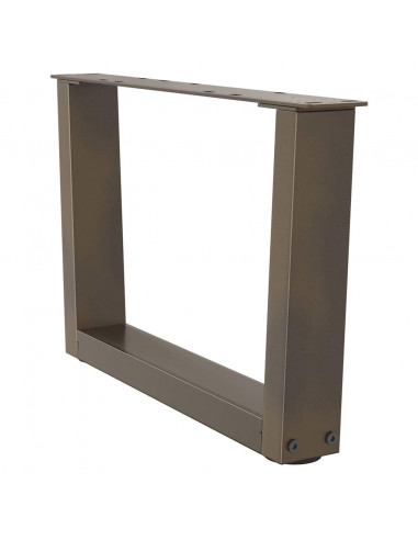 Gambe per Tavolo Pranzo a V 2pz Naturale 60x(30-31,3)cm Acciaio