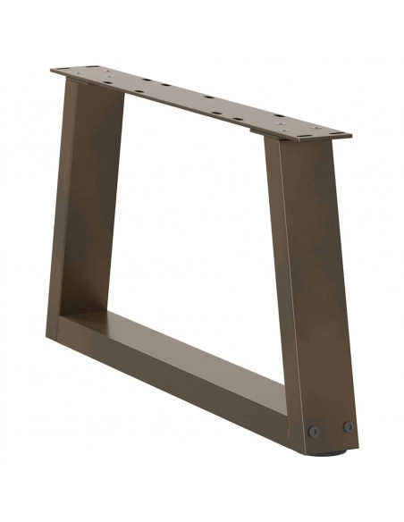 Gambe per Tavolo Pranzo a V 2pz Naturale 60x(30-31,3)cm Acciaio