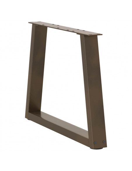 Gambe per Tavolo Pranzo a V 2pz Naturale 60x(42-43,3)cm Acciaio