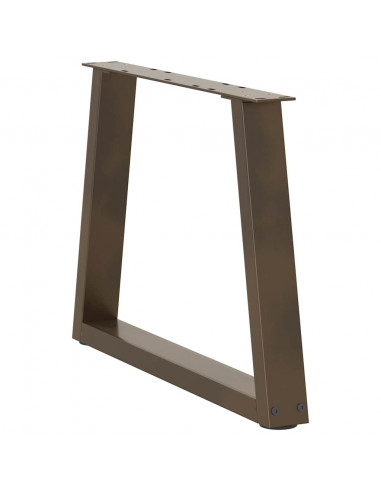 Gambe per Tavolo Pranzo a V 2pz Naturale 50x(42-43,3)cm Acciaio