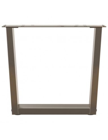 Gambe per Tavolo Pranzo a V 2pz Naturale 50x(42-43,3)cm Acciaio