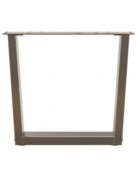 Gambe per Tavolo Pranzo a V 2pz Naturale 50x(42-43,3)cm Acciaio