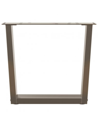 Gambe per Tavolo Pranzo a V 2pz Naturale 60x(42-43,3)cm Acciaio