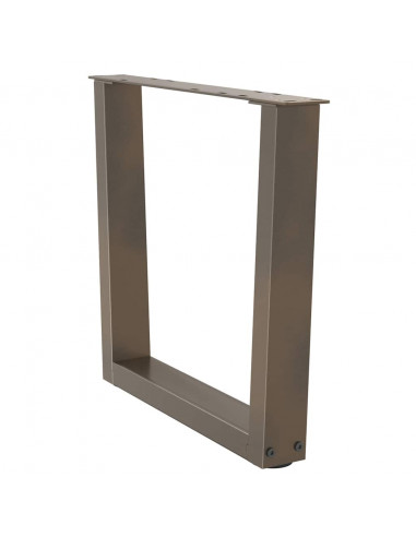 Gambe per Tavolo Pranzo a V 2pz Naturale 60x(42-43,3)cm Acciaio