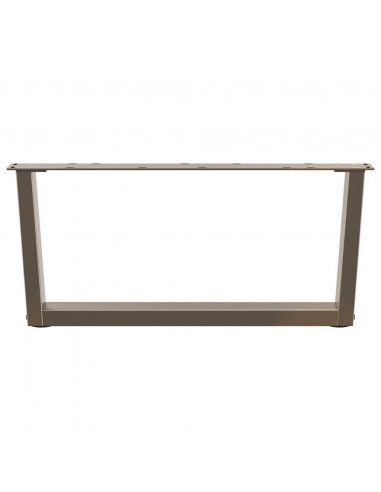 Gambe per Tavolo Pranzo a V 2pz Naturale 70x(30-31,3)cm Acciaio