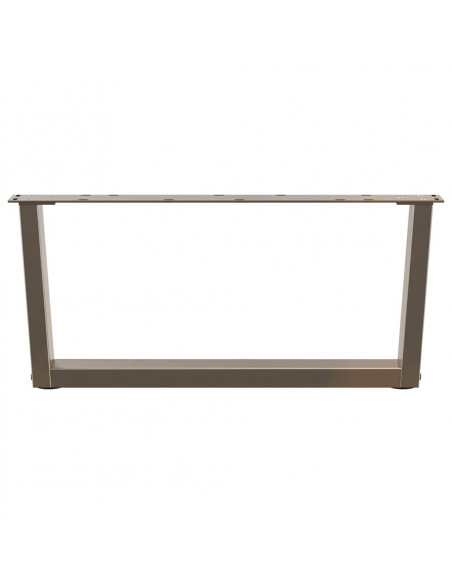 Gambe per Tavolo Pranzo a V 2pz Naturale 70x(30-31,3)cm Acciaio