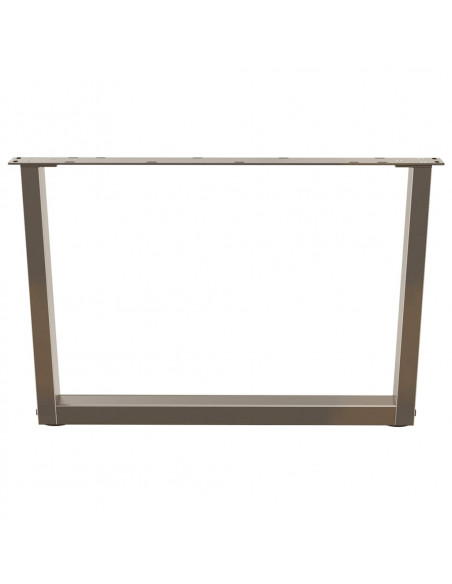 Gambe per Tavolo Pranzo a V 2pz Naturale 70x(42-43,3)cm Acciaio