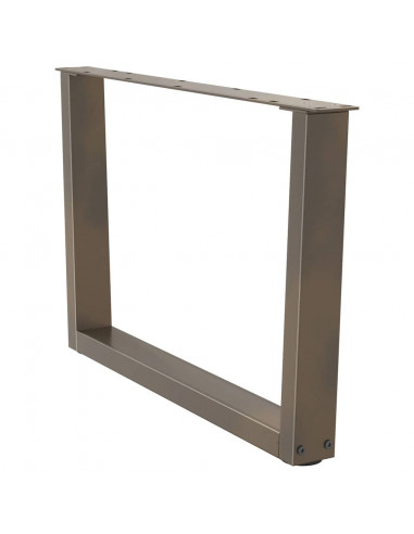 Gambe per Tavolo Pranzo a V 2pz Naturale 70x(42-43,3)cm Acciaio