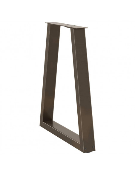 Gambe per Tavolo Pranzo a V 2pz Naturale 60x(72-73,3)cm Acciaio