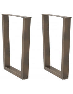 Gambe per Tavolo Pranzo a V 2pz Naturale 60x(72-73,3)cm Acciaio