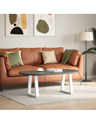 Gambe per Tavolo Pranzo a V 2 pz Bianco 28x(42-43,3)cm Acciaio