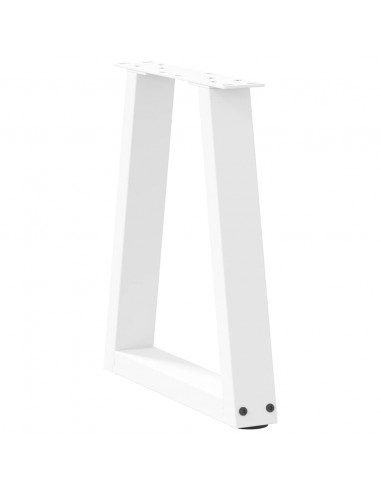 Gambe per Tavolo Pranzo a V 2 pz Bianco 28x(42-43,3)cm Acciaio