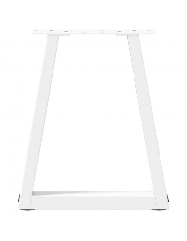 Gambe per Tavolo Pranzo a V 2 pz Bianco 28x(42-43,3)cm Acciaio