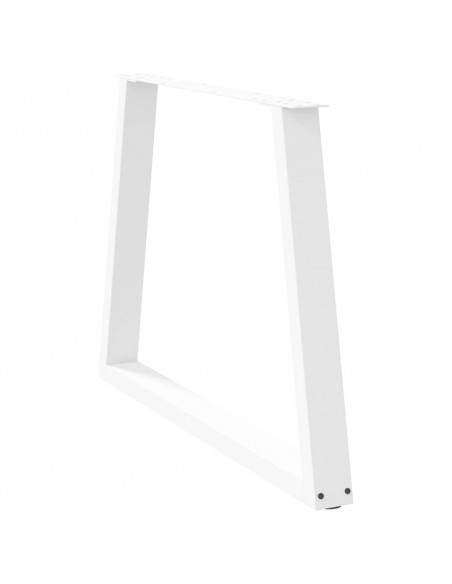 Gambe per Tavolo Pranzo a V 2 pz Bianco 90x(72-73,3)cm Acciaio
