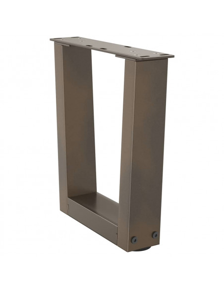 Gambe per Tavolo Pranzo a V 2pz Naturale 30x(30-31,3)cm Acciaio