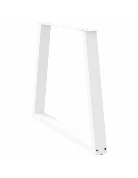 Gambe per Tavolo Pranzo a V 2 pz Bianco 80x(72-73,3)cm Acciaio