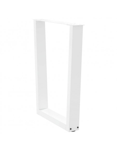 Gambe per Tavolo Pranzo a V 2 pz Bianco 70x(72-73,3)cm Acciaio
