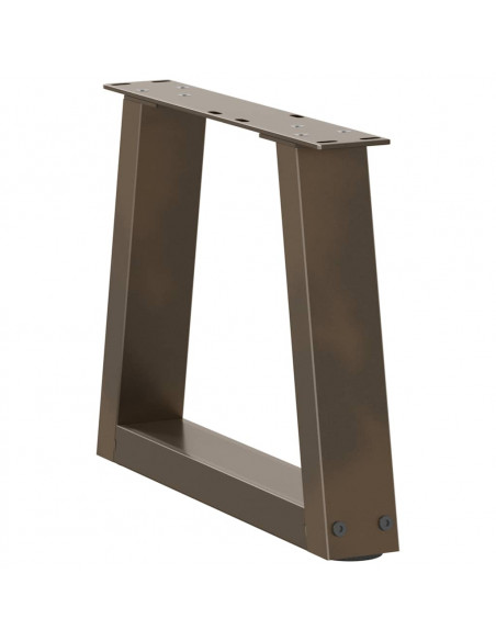 Gambe per Tavolo Pranzo a V 2pz Naturale 40x(30-31,3)cm Acciaio