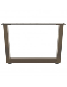 Gambe per Tavolo Pranzo a V 2pz Naturale 50x(30-31,3)cm Acciaio
