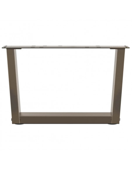 Gambe per Tavolo Pranzo a V 2pz Naturale 50x(30-31,3)cm Acciaio