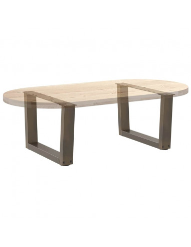 Gambe per Tavolo Pranzo a V 2pz Naturale 50x(30-31,3)cm Acciaio