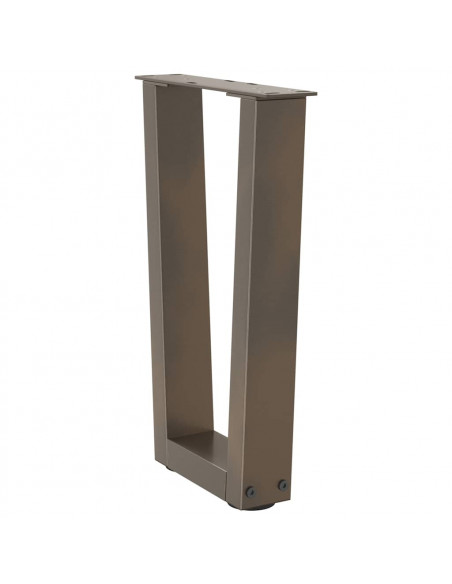 Gambe per Tavolo Pranzo a V 2pz Naturale 38x(42-43,3)cm Acciaio