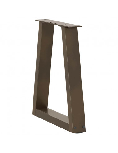 Gambe per Tavolo Pranzo a V 2pz Naturale 38x(42-43,3)cm Acciaio