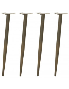 Gambe Tavolino Caffè Forma Conica 4pz Naturale 72-73cm Acciaio