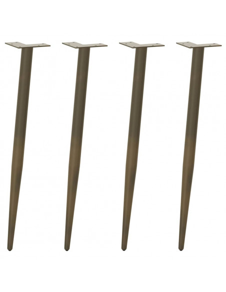 Gambe Tavolino Caffè Forma Conica 4pz Naturale 72-73cm Acciaio
