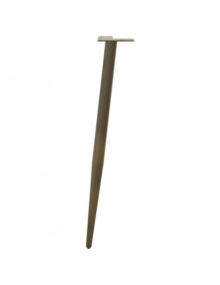 Gambe Tavolino Caffè Forma Conica 4pz Naturale 72-73cm Acciaio
