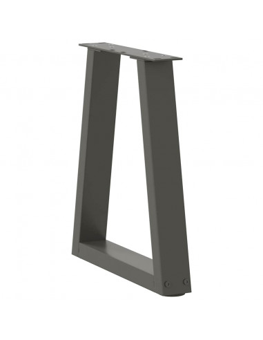 Gambe Tavolo Pranzo a V 2 pz Antracite 28x(42-43,3)cm Acciaio