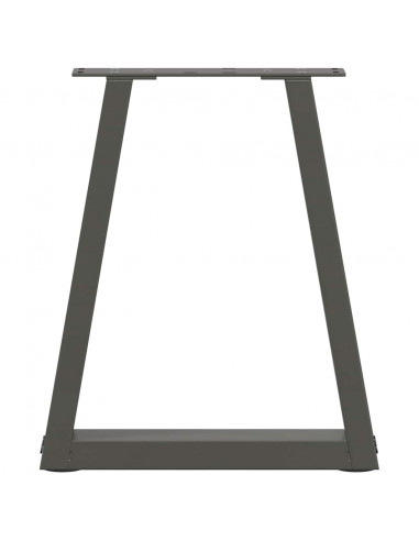 Gambe Tavolo Pranzo a V 2 pz Antracite 28x(42-43,3)cm Acciaio