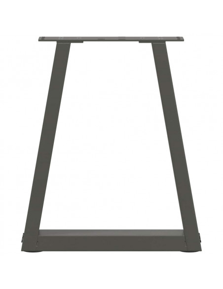 Gambe Tavolo Pranzo a V 2 pz Antracite 28x(42-43,3)cm Acciaio