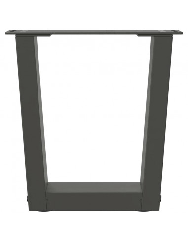 Gambe Tavolo Pranzo a V 2 pz Antracite 30x(30-31,3)cm Acciaio