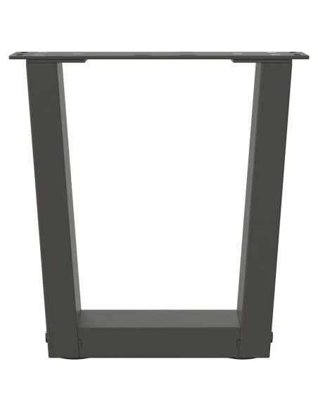 Gambe Tavolo Pranzo a V 2 pz Antracite 30x(30-31,3)cm Acciaio