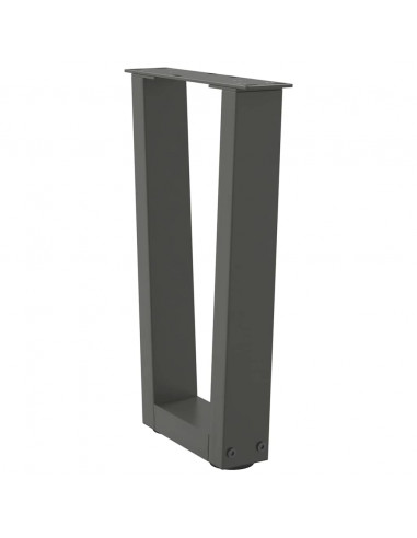 Gambe Tavolo Pranzo a V 2 pz Antracite 28x(42-43,3)cm Acciaio