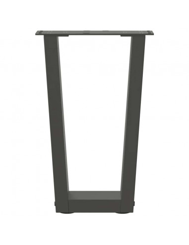 Gambe Tavolo Pranzo a V 2 pz Antracite 28x(42-43,3)cm Acciaio