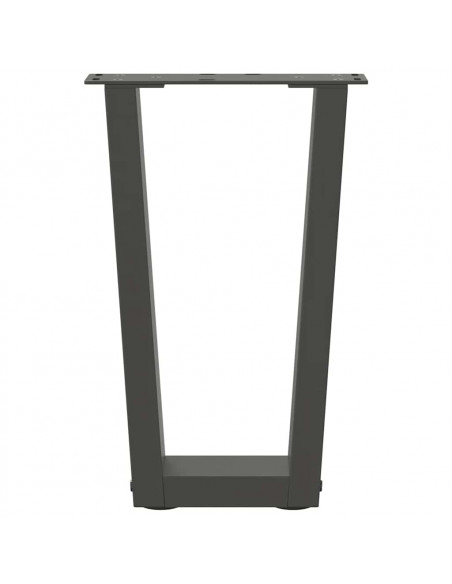 Gambe Tavolo Pranzo a V 2 pz Antracite 28x(42-43,3)cm Acciaio
